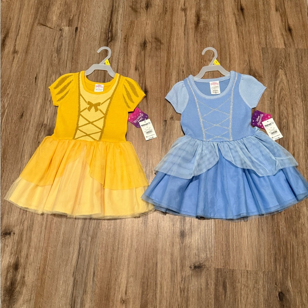 Size 3T Disney Princess Costume Dresses, Sleeping Beauty and Cinderella NWT